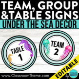 UNDER THE SEA Theme Classroom Decor TABLE NUMBERS group si