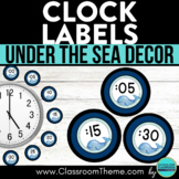 UNDER THE SEA Themed CLASSROOM CLOCK LABEL analog display 