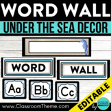 UNDER THE SEA Themed Decor Classroom WORD WALL SET letters
