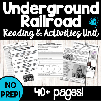Preview of UNDERGROUND RAILROAD Black History Reading STEM Activities Hands On Test Prep