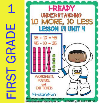 Preview of UNDERSTANDING 10 MORE & 10 LESS UNIT 4 LESSON 19 MAFS COMMON CORE TEK i READY  M