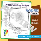 UNDERSTANDING AUTISM, AWARENESS Word Search Puzzle Activit