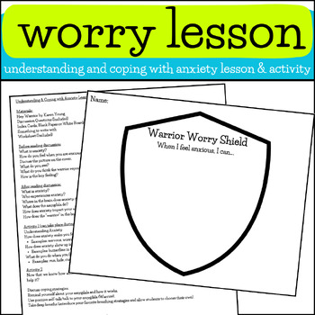 Preview of UNDERSTANDING & COPING W/ ANXIETY LESSON | Hey Warrior Book Companion