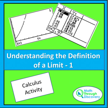 Preview of Calculus - UNDERSTANDING THE DEFINITION OF A LIMIT-1