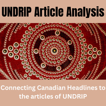 Preview of UNDRIP Article Analysis; NDW4M; Canadian Commitment to UNDRIP