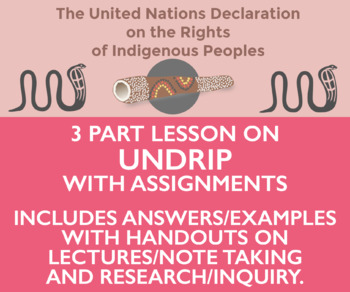Preview of UNDRIP Research - Lectures/Notes, Inquiry Questions, Analysis - Indigenous