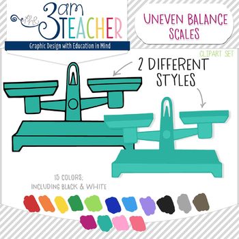 Preview of UNEVEN Balance Scales Digital Clipart Set!!!