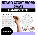 UNIQUE HANDWRITING & READING BINGO GAME: 1st grade sight words