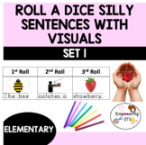 UNIQUE Roll a dice SILLY SENTENCES WITH VISUALS & HANDWRIT
