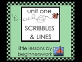 unit 1 SCRIBBLES & LINES - little lessons by Karen Smullen