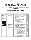 UNIT 1 Student Study Guide for IB Global Politics, HL or SL
