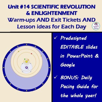 Preview of UNIT 14: SCIENTIFIC REV. & ENLIGHTENMENT 9 Days of Do Nows, Exits & Lesson Ideas