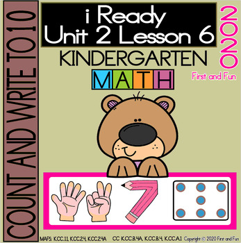 Preview of COUNT AND WRITE TO 10 iREADY KINDERGARTEN MATH UNIT 2 LESSON 6 WORKSHEET POSTER