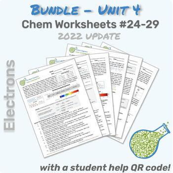 Preview of UNIT 4 - ELECTRONS WORKSHEETS BUNDLE (#24-29)