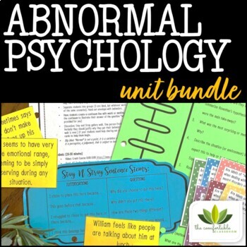 Preview of Abnormal Psychology *UNIT BUNDLE*