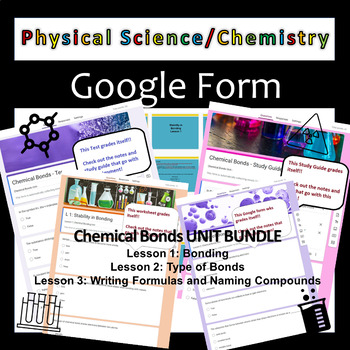 Preview of UNIT BUNDLE: Chemical Bonds Physical Science/ Chemistry