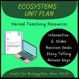 UNIT BUNDLE- Ecosystems & Cycles of matter: Lesson, slides