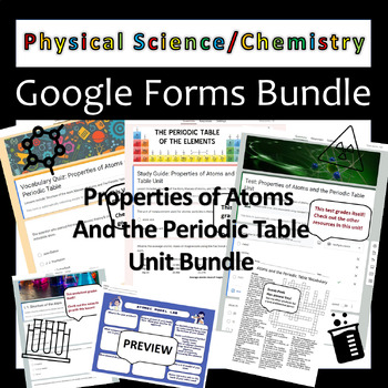 Preview of UNIT BUNDLE: Properties of Atoms and the Periodic Table