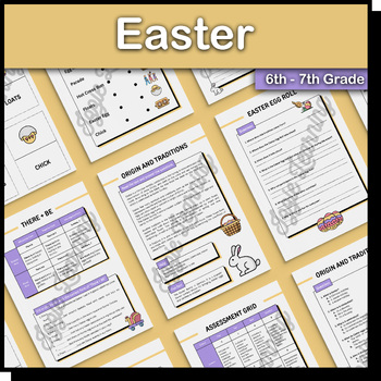 Preview of UNIT - Easter | Lesson Plan, Worksheets, Listening, Flashcards, and more