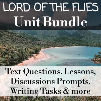 Preview of UNIT Lord of the Flies: Lessons, Questions, Discussion Prompts, Writing & More!