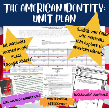Preview of UNIT PLAN: The American Identity