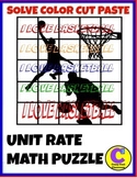 UNIT RATE BASKETBALL MATH PUZZLE