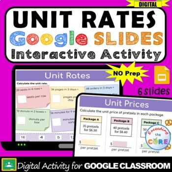 Preview of UNIT RATES Digital Interactive Activity | Google Slides | Distance Learning