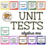 Algebra 1 assessments - UNIT TEST BUNDLE