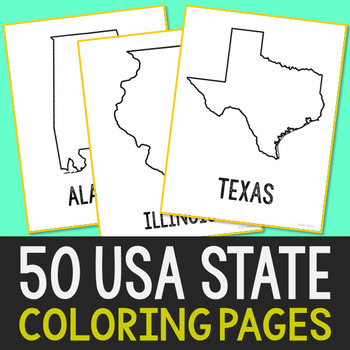 Preview of UNITED STATES Coloring Pages Activity | State Capitals USA Regions Maps 