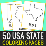 UNITED STATES Coloring Pages Activity | State Capitals USA