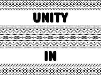 Preview of UNITY IN DIVERSITY Black History Month Bulletin Board Decor Kit