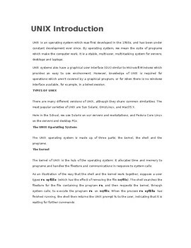 Preview of UNIX and LINUX Introduction