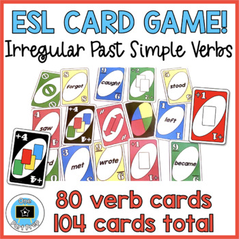 uno card game irregular verbs past simple esl fun grammar printable