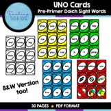 UNO Cards - Pre Primer Dolch Sight Words