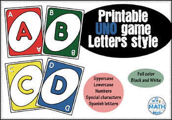 uno letters for banners or bulletin boards by it s time for math