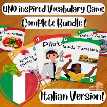 Preview of UNO vocabulary game: Complete bundle! (Italian)