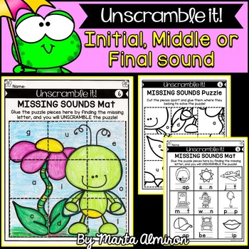 Preview of UNSCRAMBLE IT! {CVC INITIAL, MEDIAL, AND FINAL SOUNDS} {SPRING}
