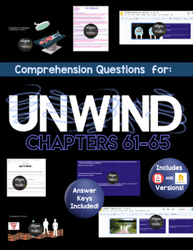 Preview of UNWIND: Comprehension Questions and Answer Keys for CHAPTERS 61-65