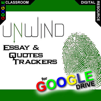 Preview of UNWIND Essay Questions, Speech Writing Prompts DIGITAL Thesis Summative