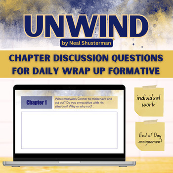 Preview of UNWIND - Reading Formative Discussion Questions - *Printed or ONLINE Assignment*