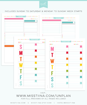 Daily Planner Refill Pages, Undated Daily Docket