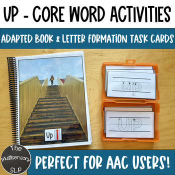 Preview of UP Core Words AAC Adapted Book and Letter Formation Special Education Autism