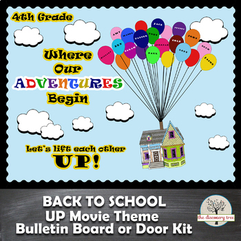 Preview of UP Movie Theme Bulletin Board and Door Kit - Back to School {EDITABLE}