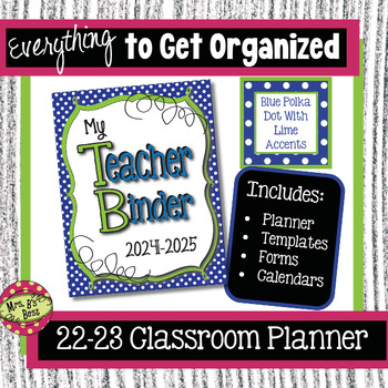 Preview of UPDATED 2024-2025 Teacher Binder, Calendars, Weekly Planner, Forms and Templates