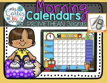 Preview of Morning Calendars For PROMETHEAN Board- ActivInspire