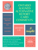 UPDATED Alternative Report Card Comments for ASD Learners 