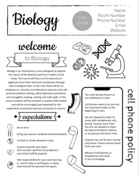 Preview of UPDATED! Biology Syllabus - Completely Editable now in google slides