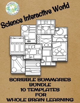 Preview of SCRIBBLE SUMMARIES - Visual Note-Taking Templates for Whole Brain Learning