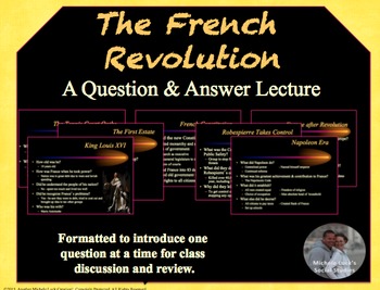 Preview of UPDATED! French Revolution through Napoleon Ppt Content Standards Lecture Notes