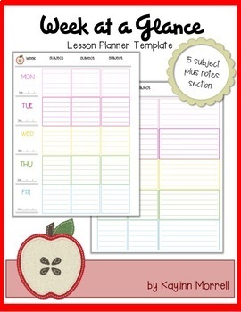 Preview of Forever Homeschool Lesson Planner | Simple Weekly Layout